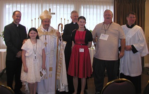 The APA Most Rev’d Walter H. Grundorf, D.D., Presiding Bishop and confirmants