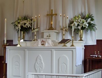 St. Andrew's altar in white